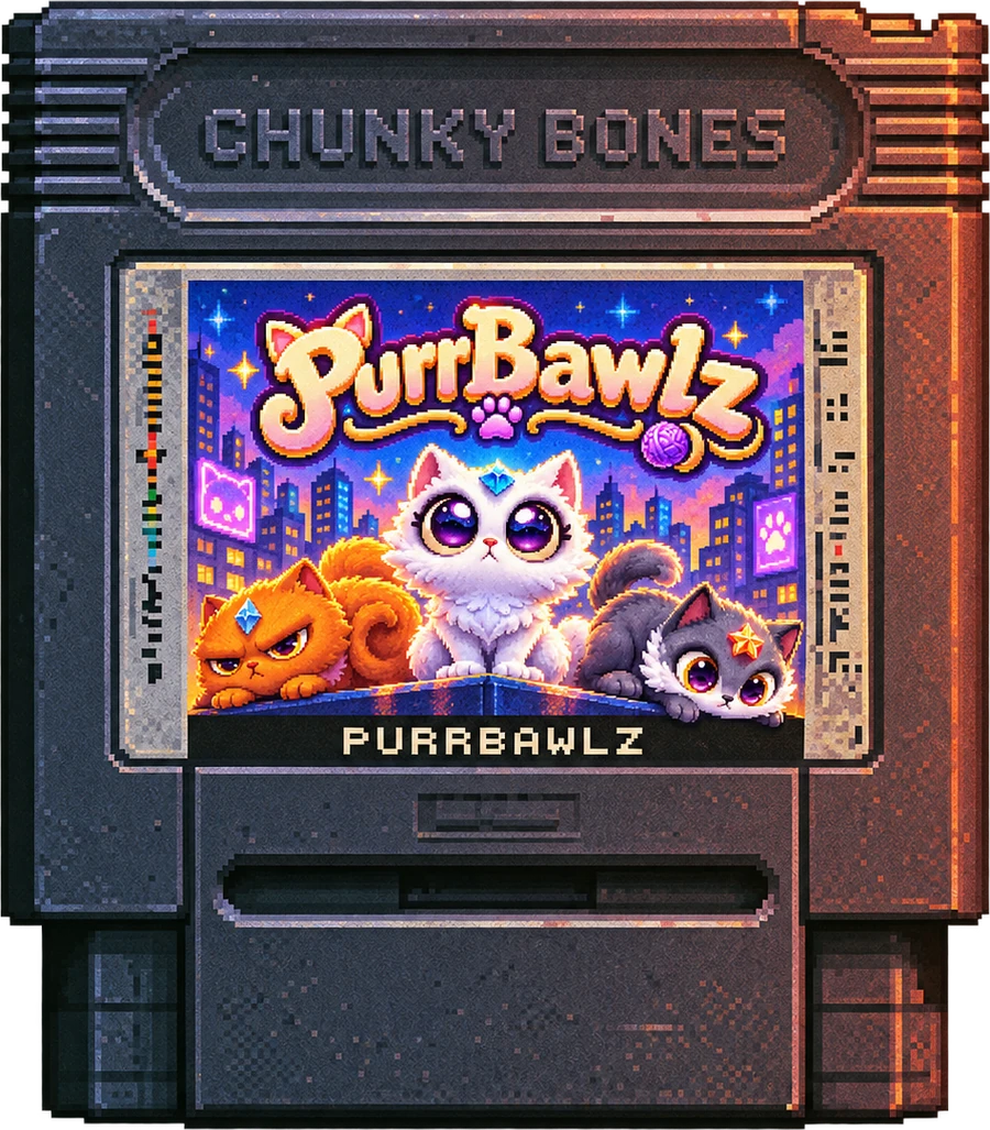 PurrBawlz game cartridge